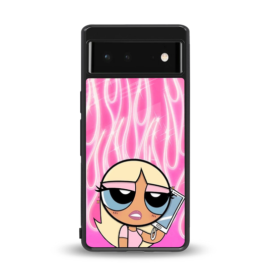 Chic Blaze back phone cover | glass case for google pixel 6a