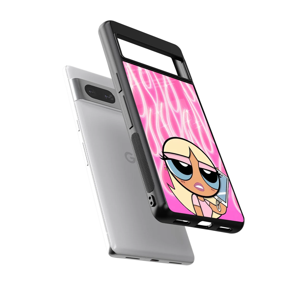 Chic Blaze sleek google pixel 7a cover with tempered glass back and TPU edges