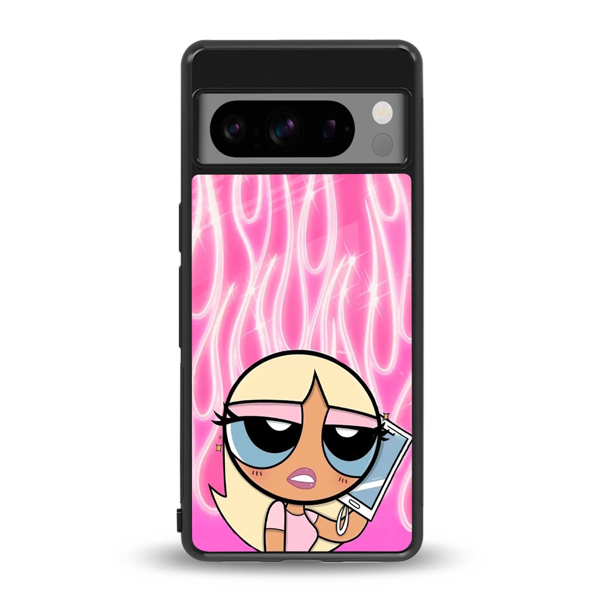 Chic Blaze back phone cover | glass case for google pixel 8 pro