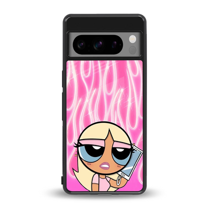 Chic Blaze back phone cover | glass case for google pixel 8 pro