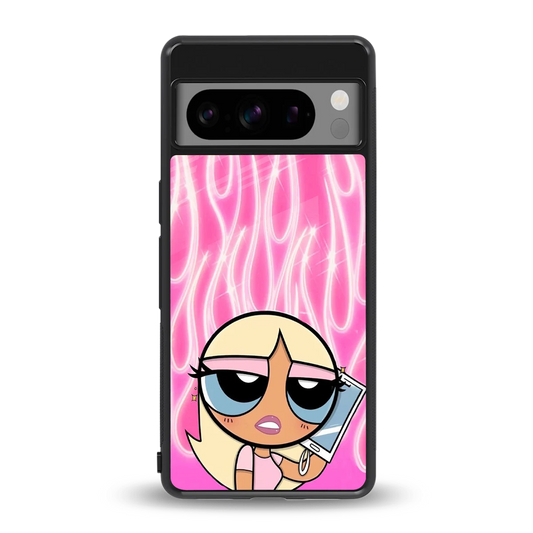 Chic Blaze back phone cover | glass case for google pixel 8 pro