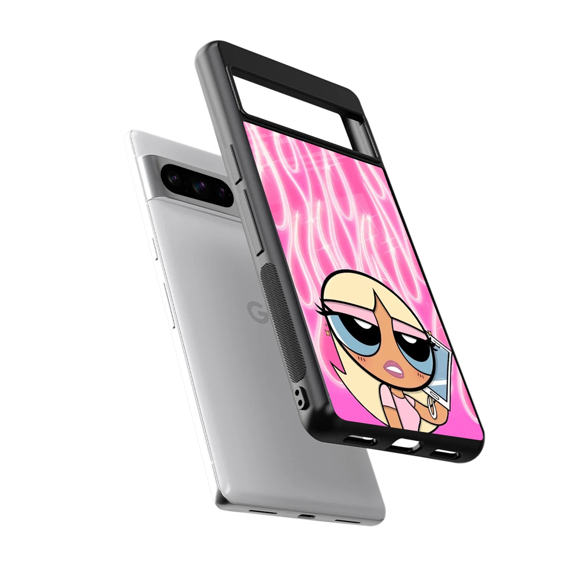 Chic Blaze sleek google pixel 8 pro cover with tempered glass back and TPU edges