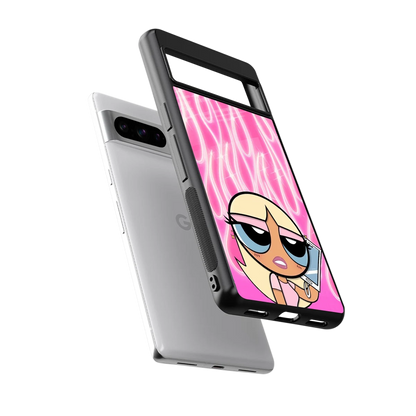 Chic Blaze sleek google pixel 8 pro cover with tempered glass back and TPU edges