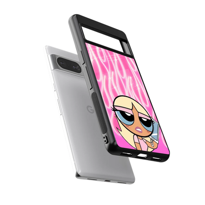 Chic Blaze sleek google pixel 8 cover with tempered glass back and TPU edges