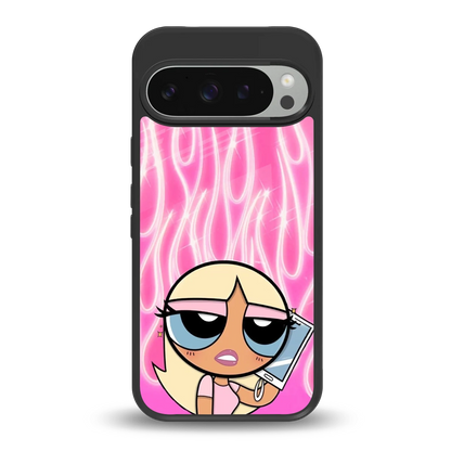 Chic Blaze back phone cover | glass case for google pixel 9 pro