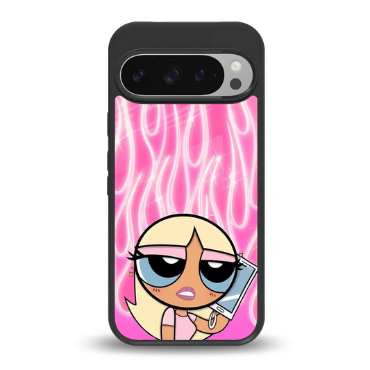 Chic Blaze back phone cover | glass case for google pixel 9 pro