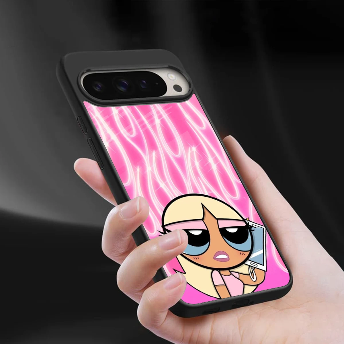 Chic Blaze sleek google pixel 9 pro cover with tempered glass back and TPU edges