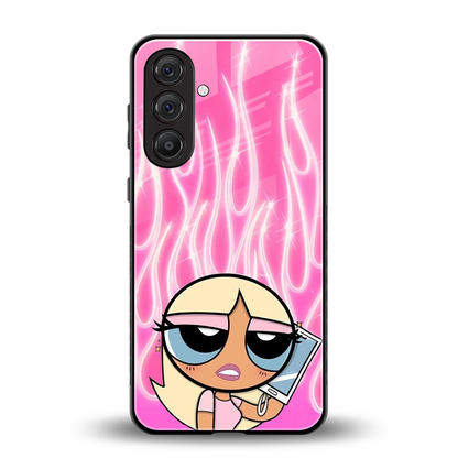 Chic Blaze back phone cover | glass case for samsung galaxy m35 5g