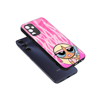 Chic Blaze sleek samsung galaxy m14 5g cover with tempered glass back and TPU edges