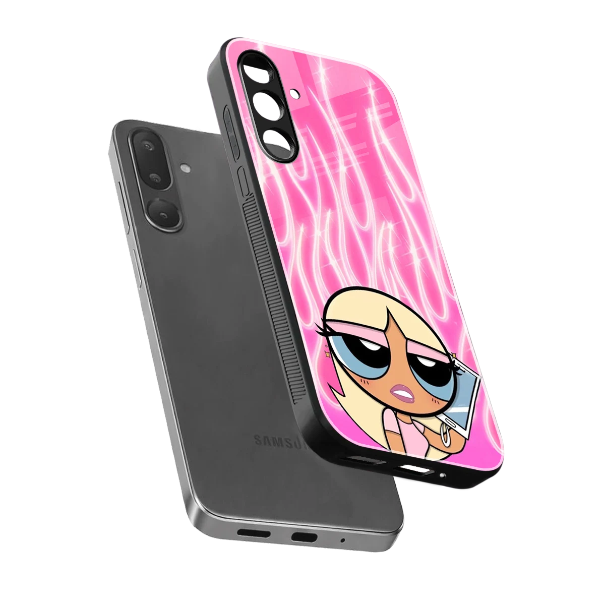 Chic Blaze sleek samsung galaxy m56 5g cover with tempered glass back and TPU edges