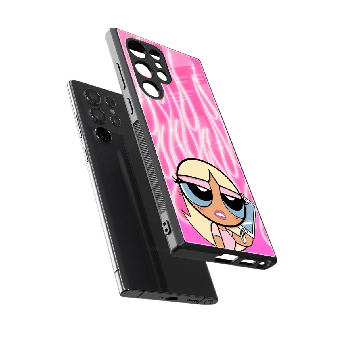 Chic Blaze sleek samsung galaxy s23 ultra cover with tempered glass back and TPU edges