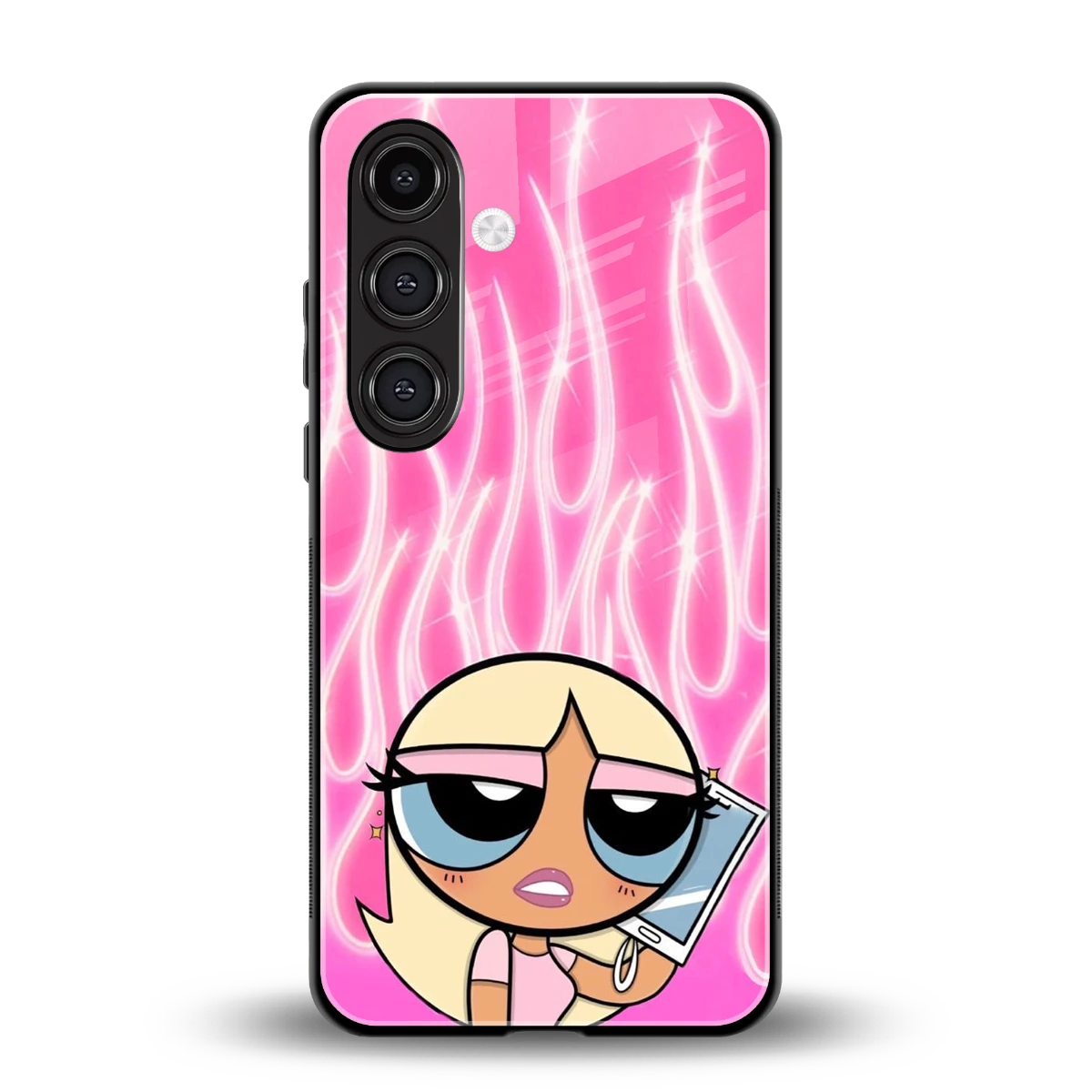 Chic Blaze back phone cover | glass case for samsung galaxy s25 plus