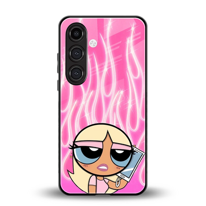 Chic Blaze back phone cover | glass case for samsung galaxy s25 plus