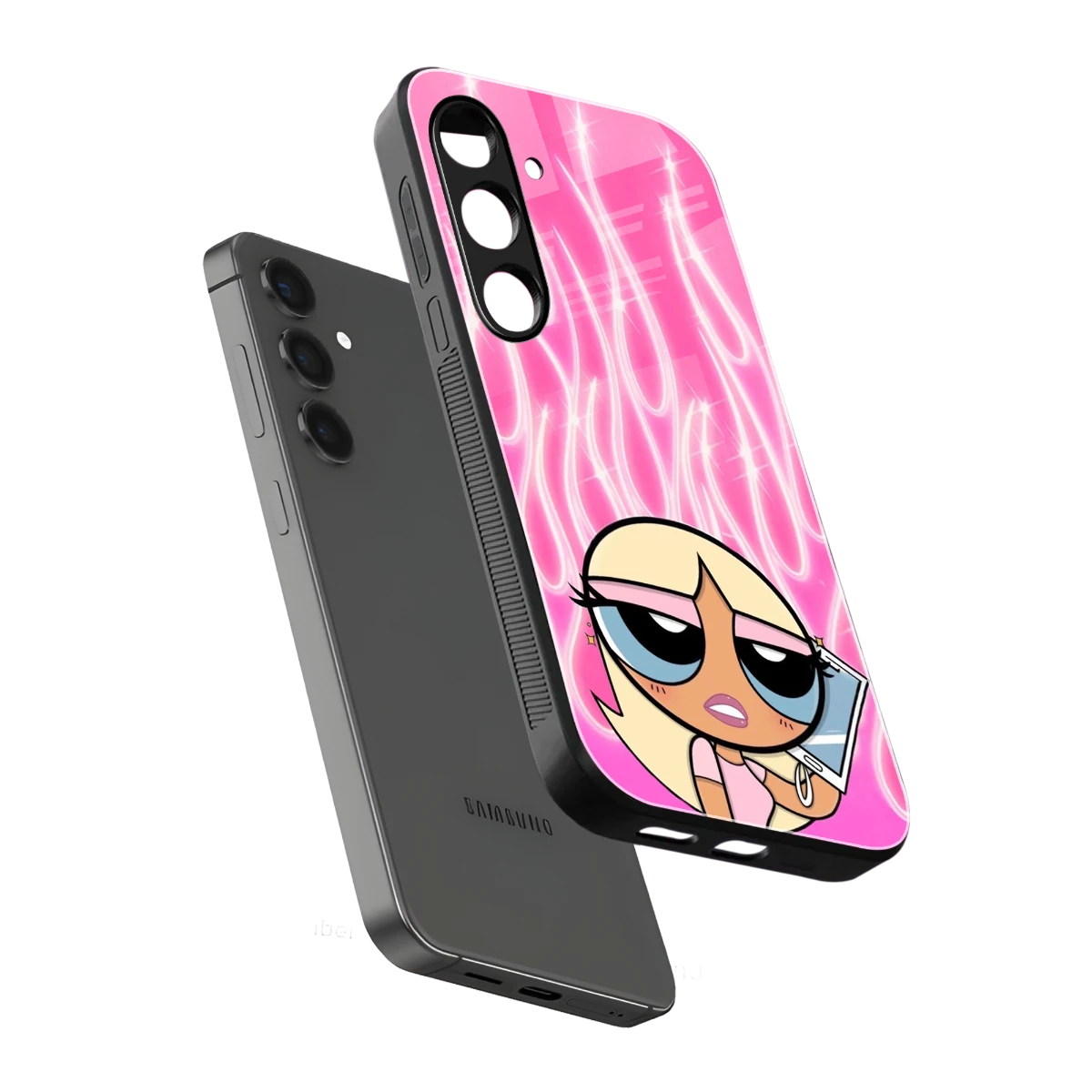 Chic Blaze sleek samsung galaxy s24 cover with tempered glass back and TPU edges