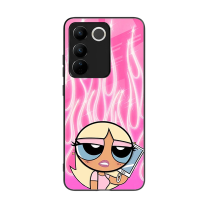 Chic Blaze back phone cover | glass case for vivo v27 5g
