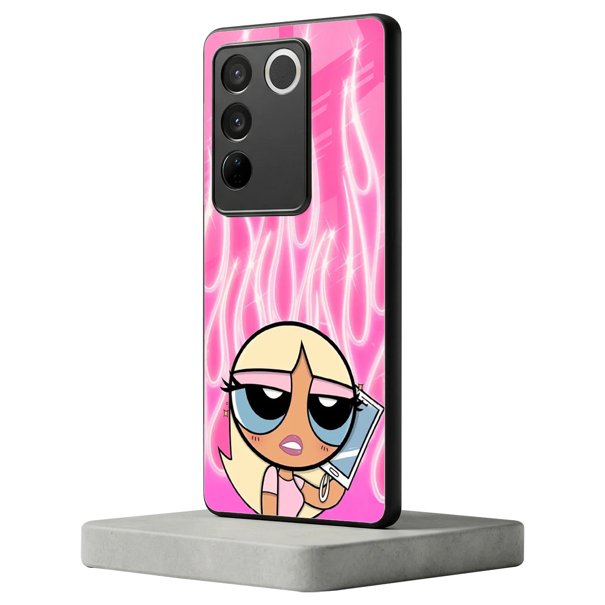 Chic Blaze vivo v27 5g mobile cover | shockproof glass phone case