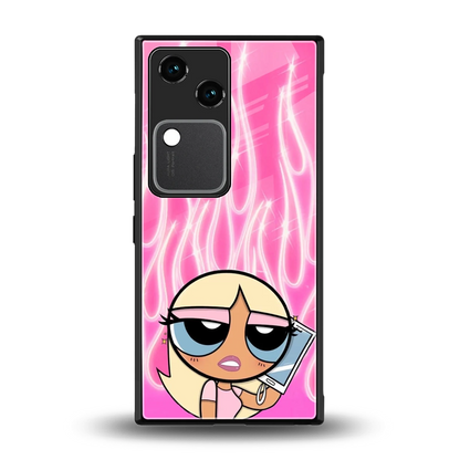 Chic Blaze back phone cover | glass case for vivo v30