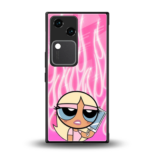 Chic Blaze back phone cover | glass case for vivo v30