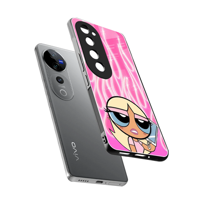 Chic Blaze sleek vivo v40 pro cover with tempered glass back and TPU edges