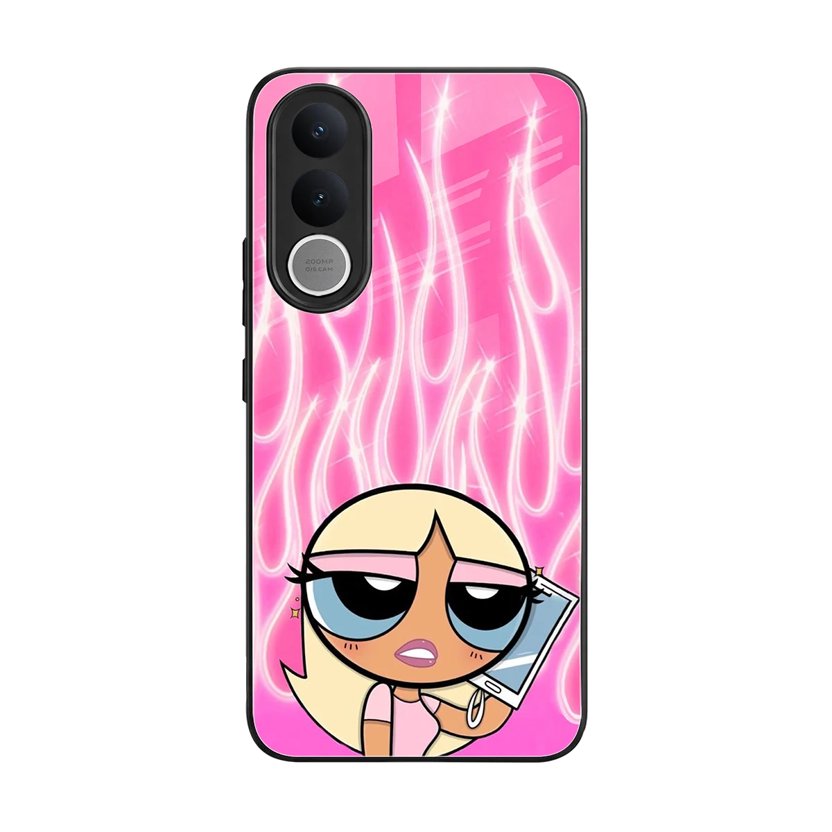 Chic Blaze back phone cover | glass case for vivo v70 fe