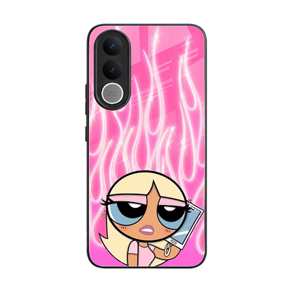 Chic Blaze back phone cover | glass case for vivo v70 fe