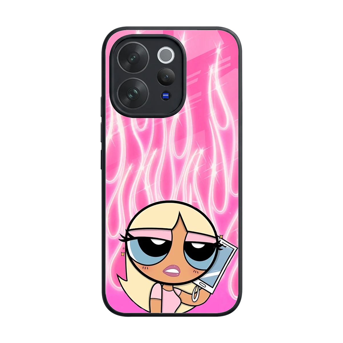 Chic Blaze back phone cover | glass case for vivo v70 elite