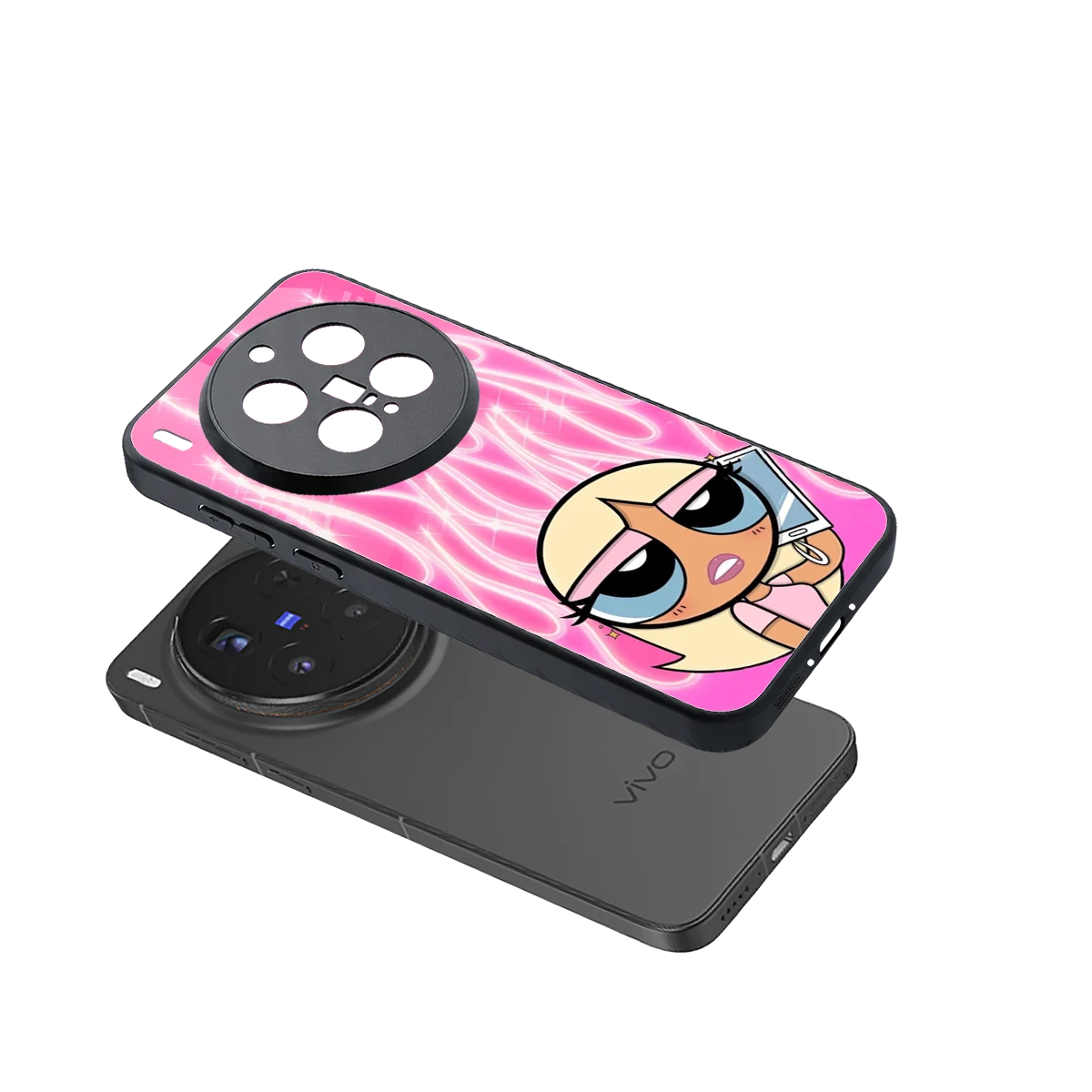 Chic Blaze sleek vivo x300 pro cover with tempered glass back and TPU edges