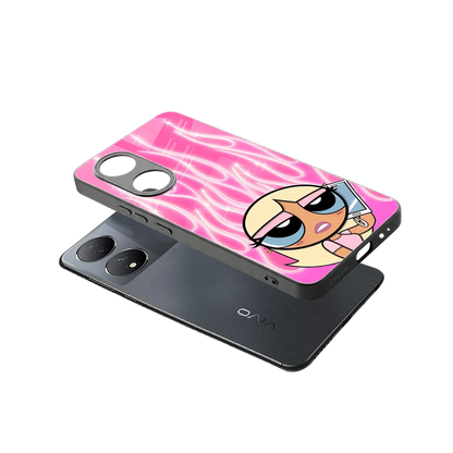 Chic Blaze sleek Vivo-y100 cover with tempered glass back and TPU edges