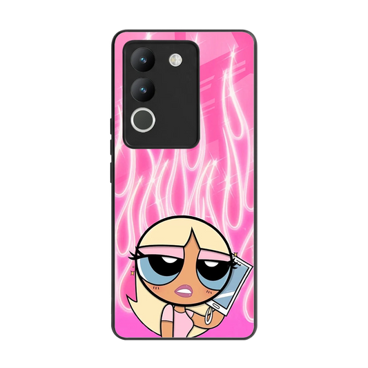 Chic Blaze back phone cover | glass case for vivo y200 5g