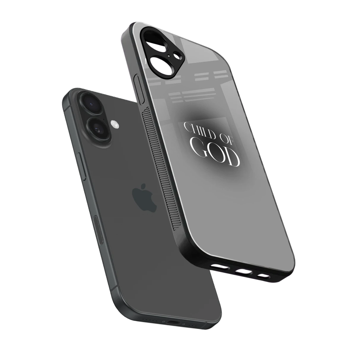 Child Of God sleek iPhone 16 cover with tempered glass back and TPU edges