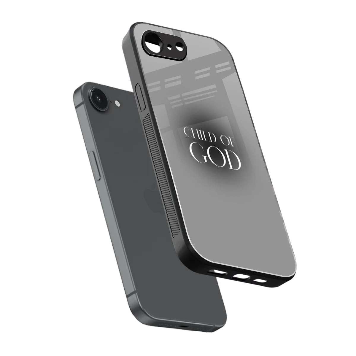 Child Of God sleek iphone 17e cover with tempered glass back and TPU edges