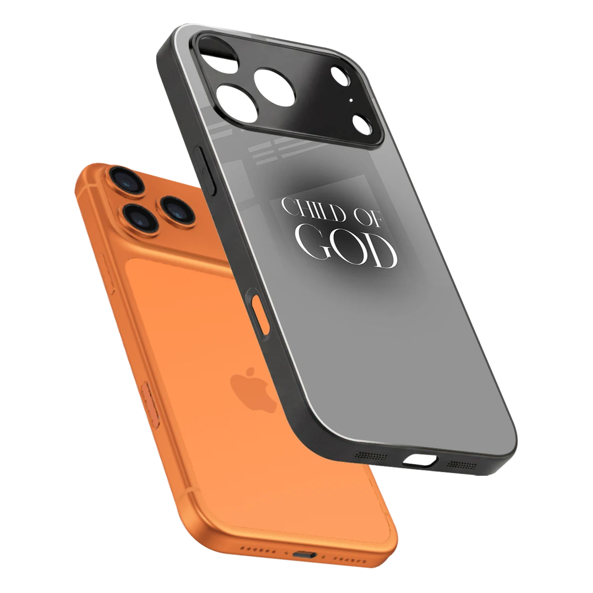 Child Of God sleek iphone 17 pro max cover with tempered glass back and TPU edges