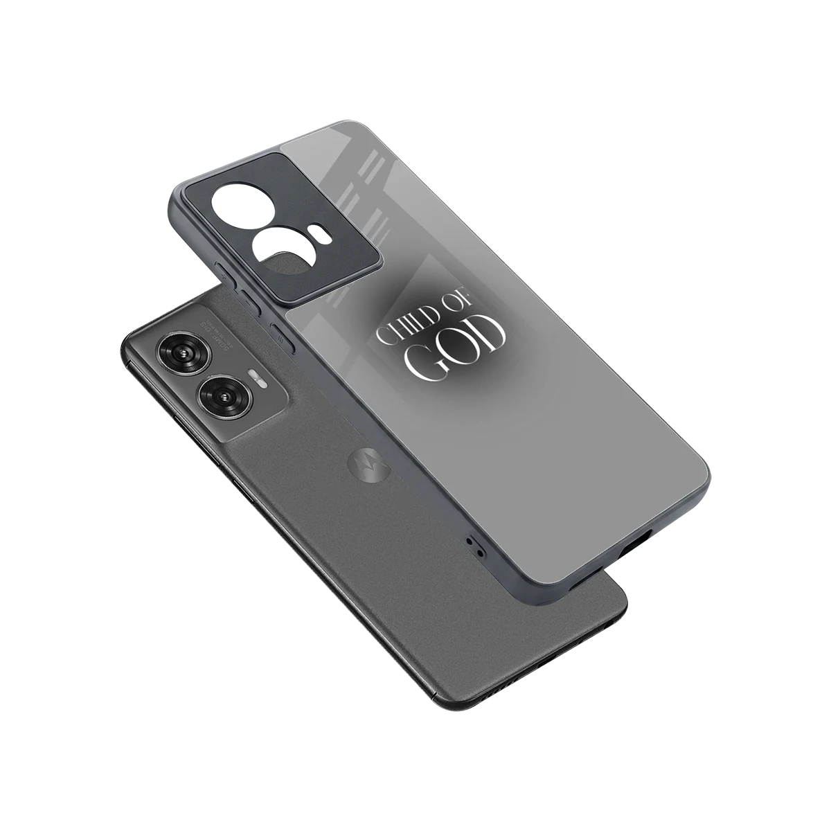 Child Of God sleek motorola edge 50 fusion cover with tempered glass back and TPU edges