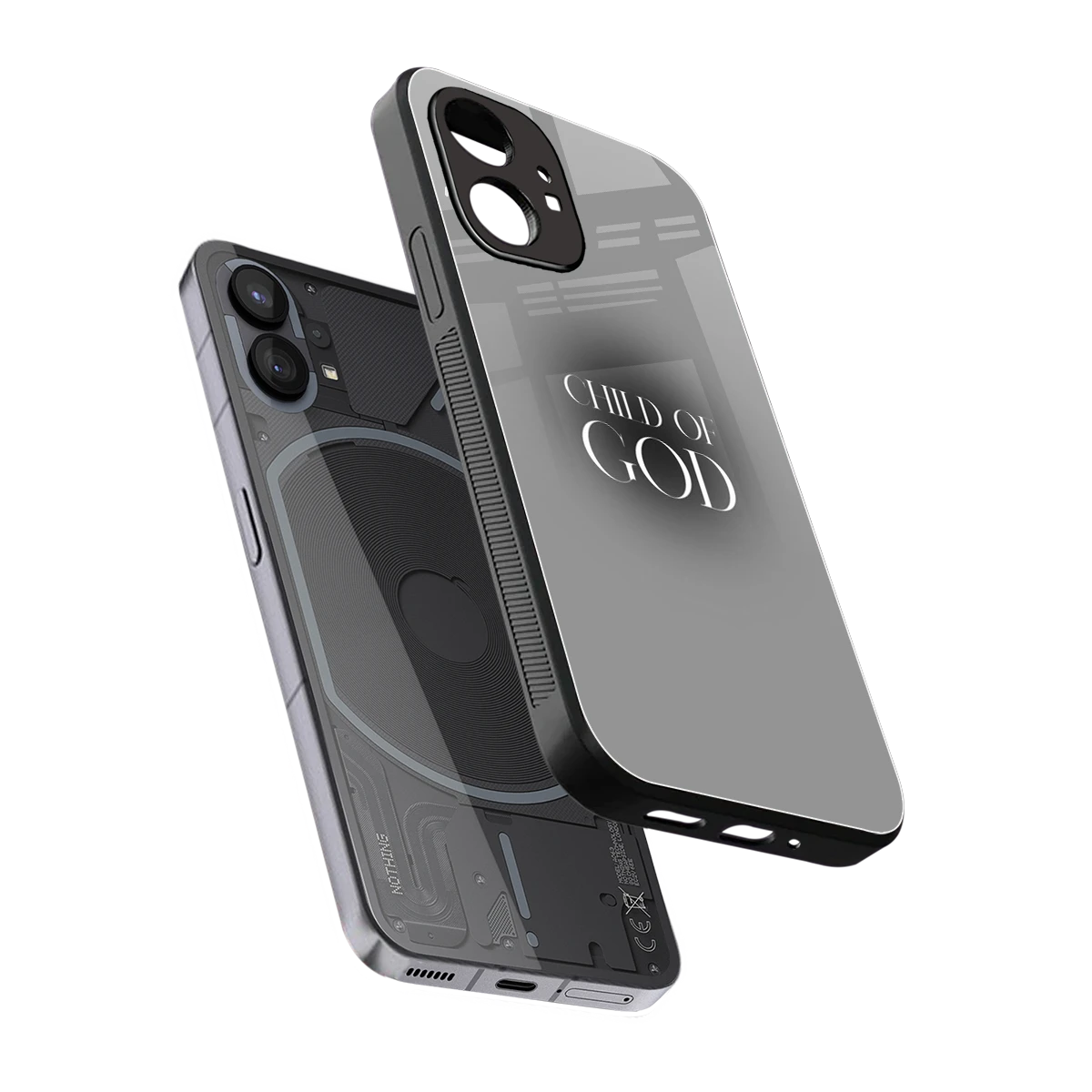 Child Of God sleek nothing phone 1 cover with tempered glass back and TPU edges