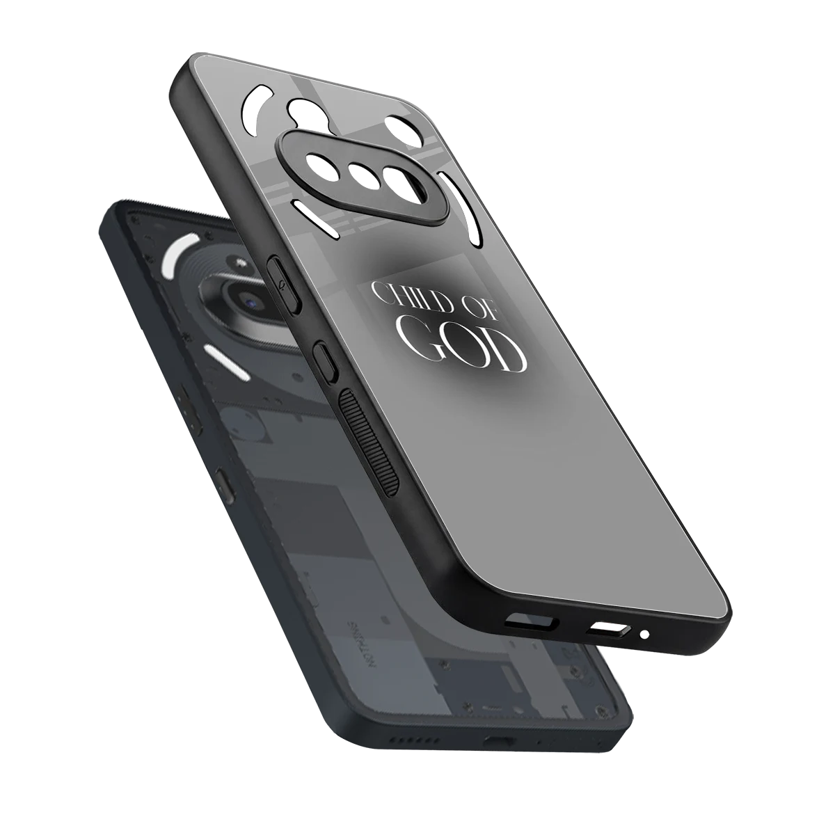 Child Of God sleek nothing phone 3a cover with tempered glass back and TPU edges