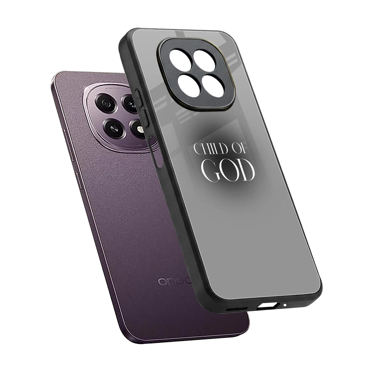 Child Of God sleek oppo f29 5g cover with tempered glass back and TPU edges