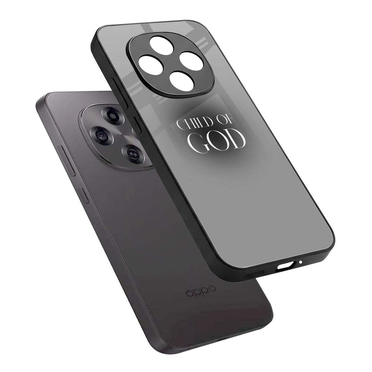 Child Of God sleek oppo f31 pro 5g cover with tempered glass back and TPU edges
