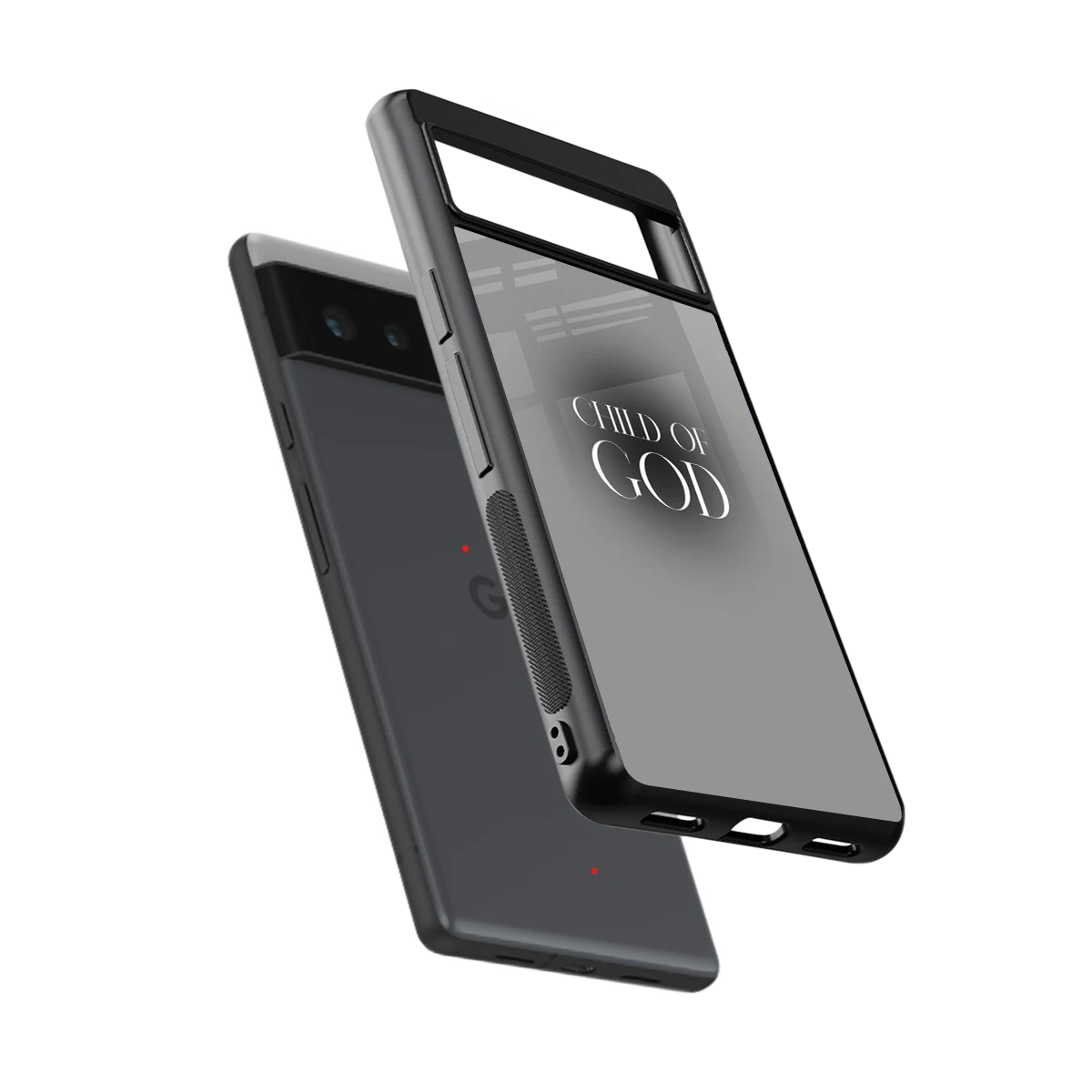 Child Of God sleek google pixel 6a cover with tempered glass back and TPU edges