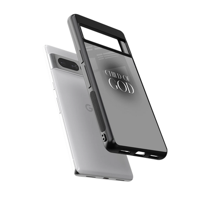 Child Of God sleek google pixel 7 pro cover with tempered glass back and TPU edges