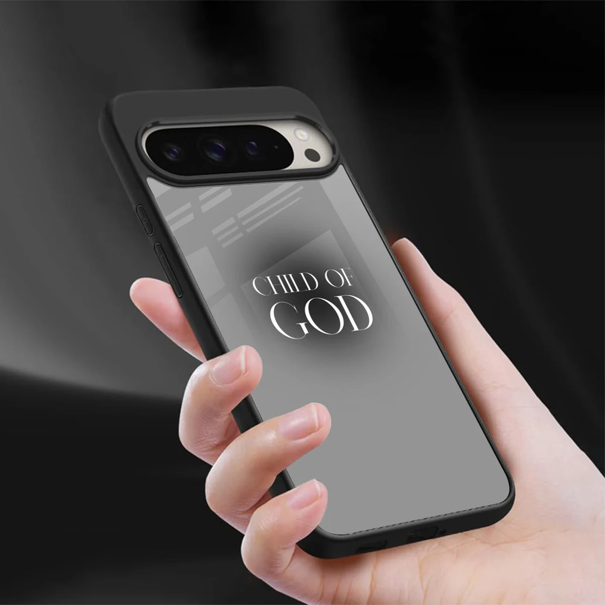 Child Of God sleek google pixel 9 pro cover with tempered glass back and TPU edges