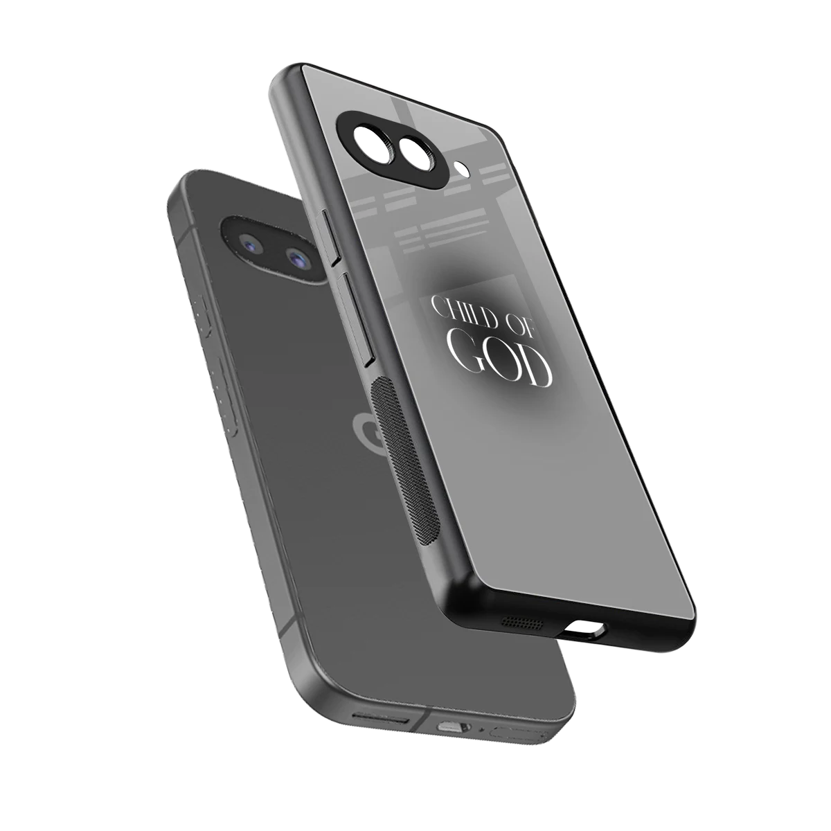Child Of God sleek google pixel 10a cover with tempered glass back and TPU edges