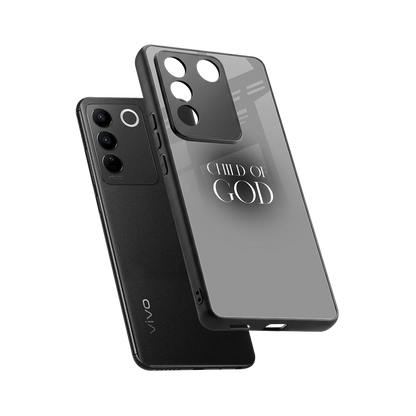 Child Of God sleek vivo v27 5g cover with tempered glass back and TPU edges