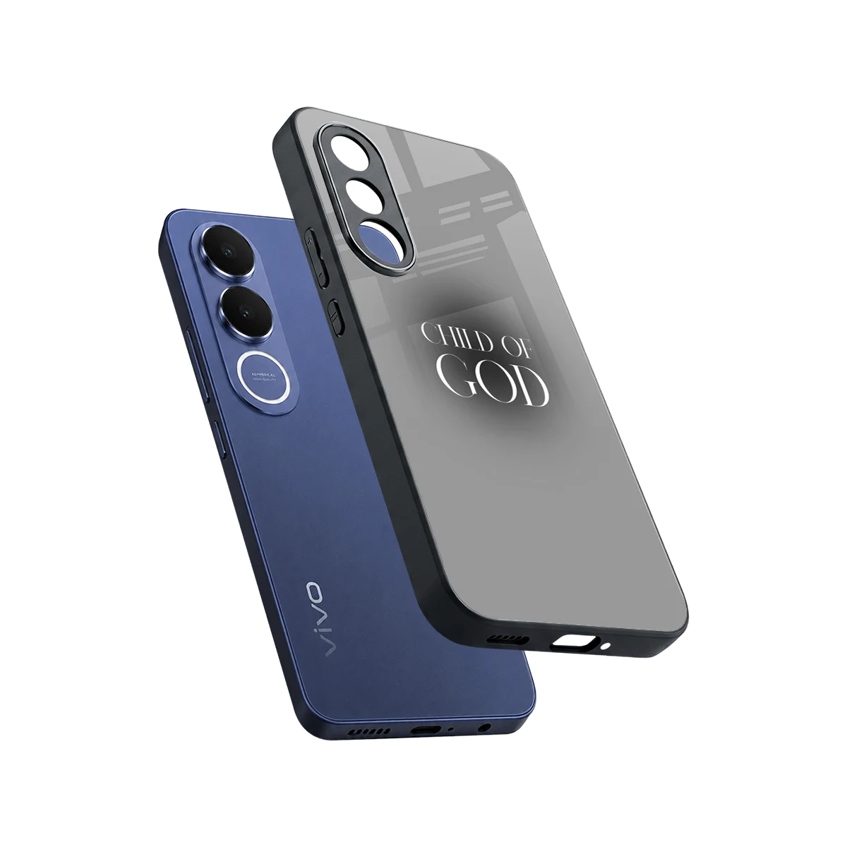 Child Of God sleek vivo v70 fe cover with tempered glass back and TPU edges