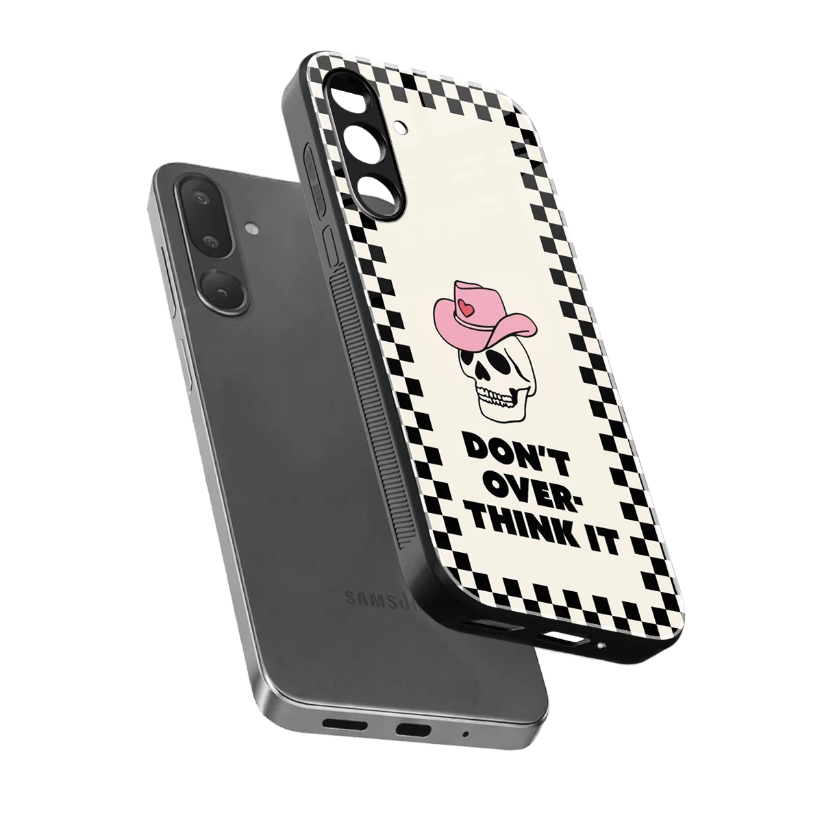 Chill Mode sleek samsung galaxy m56 5g cover with tempered glass back and TPU edges