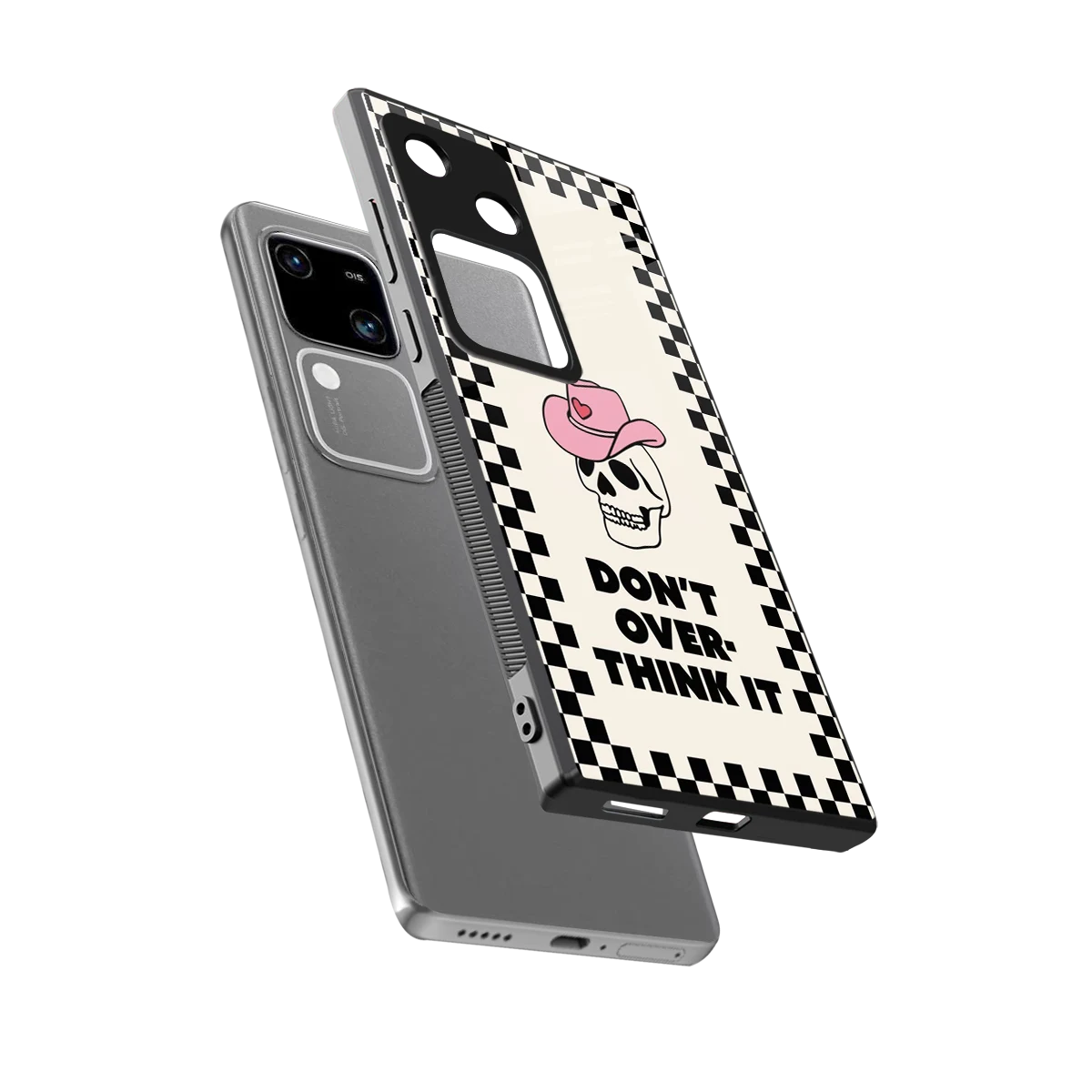 Chill Mode sleek vivo v30 cover with tempered glass back and TPU edges