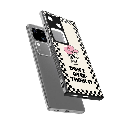 Chill Mode sleek vivo v30 cover with tempered glass back and TPU edges