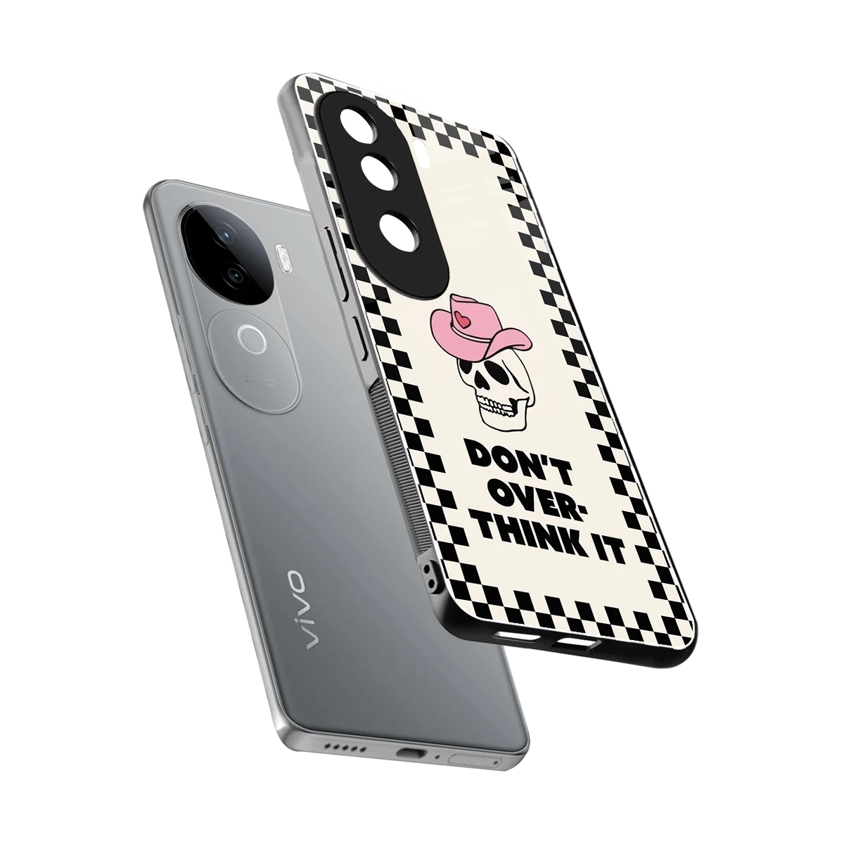 Chill Mode sleek vivo v40e cover with tempered glass back and TPU edges