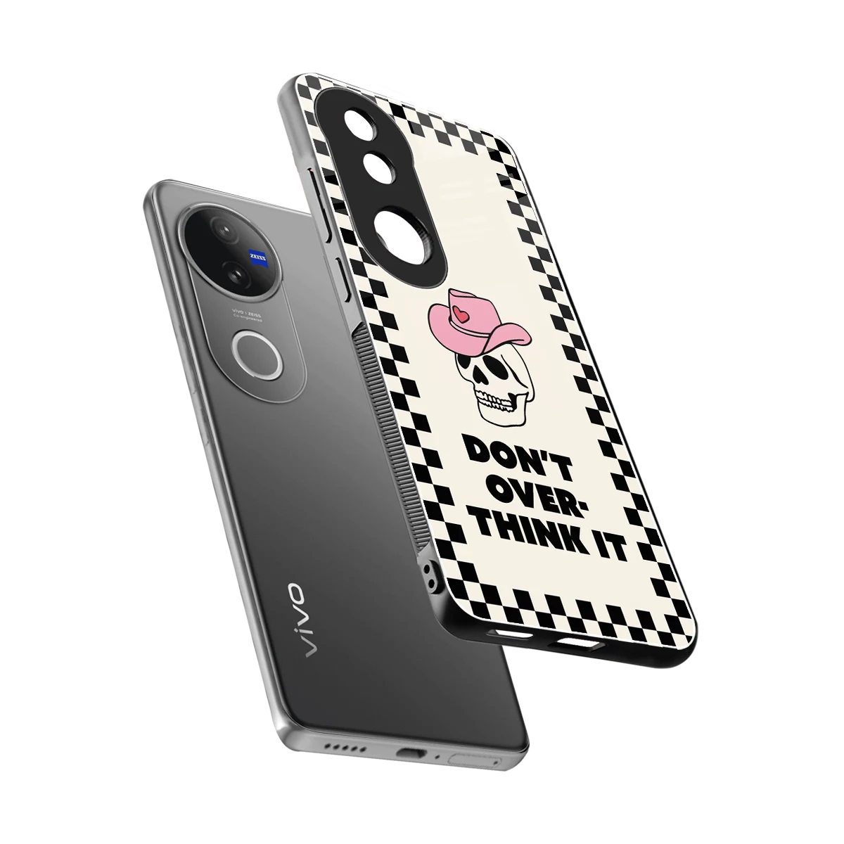 Chill Mode sleek vivo v50 cover with tempered glass back and TPU edges