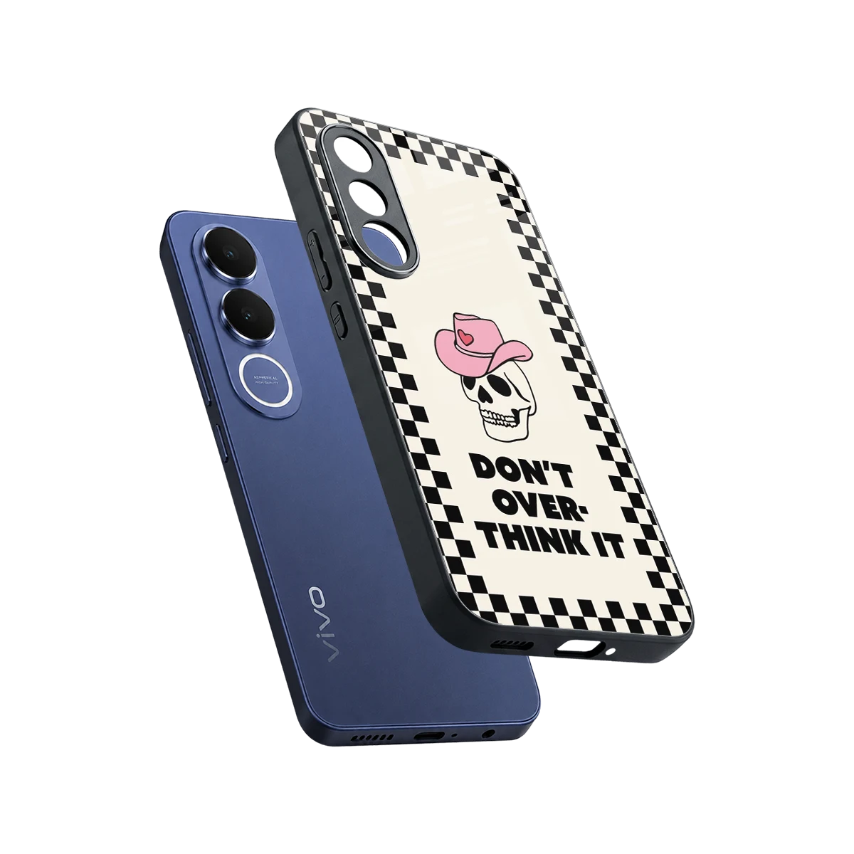 Chill Mode sleek vivo v70 fe cover with tempered glass back and TPU edges
