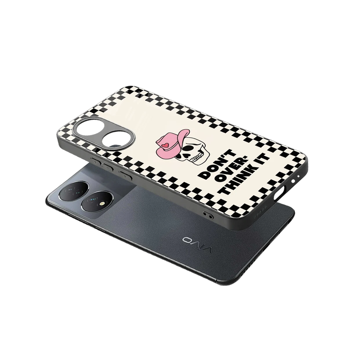 Chill Mode sleek Vivo-y100 cover with tempered glass back and TPU edges